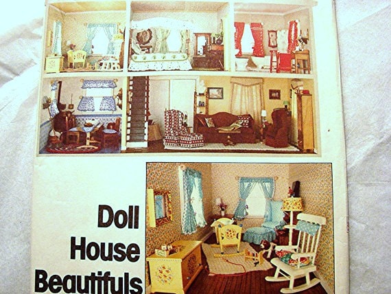 1970s Vogue Dollhouse Furniture Sewing Pattern UNCUT with Doll