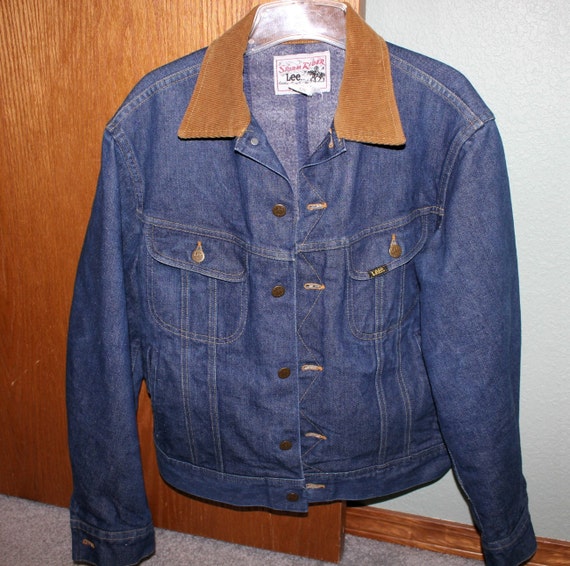 Vintage Lee Storm Rider Jean Jacket Lined Warm by That70sShoppe