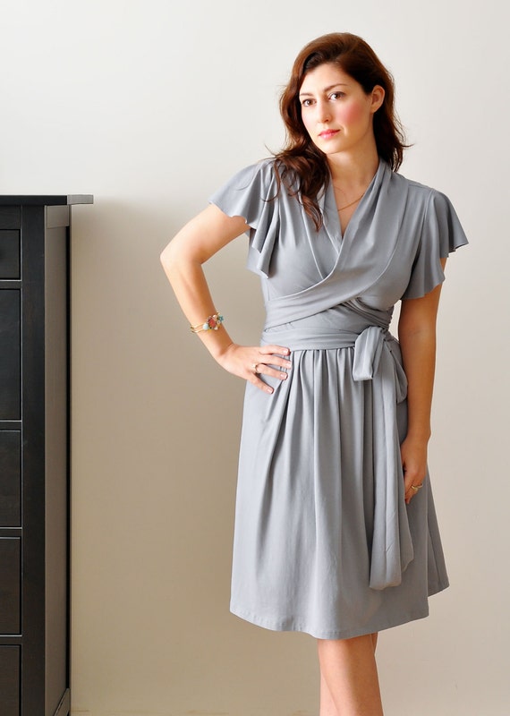 Bridesmaid Wrap Dress  Bridesmaid Nursing  Dress  Wedding 