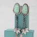 Silver Amazonite Earrings - Sterling Silver with Carved Amazonite Earrings - WINTER COMES