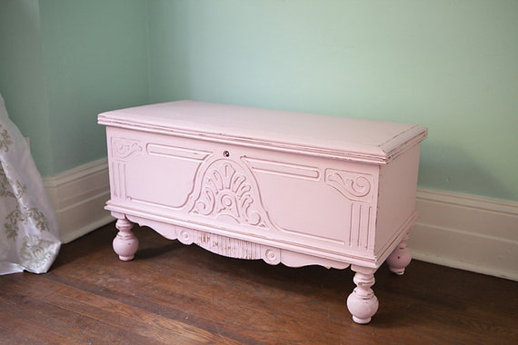 custom order cedar hope blanket chest shabby chic antique pink