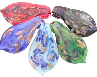 SALE - Teal Glass Pendant - Sold Individually