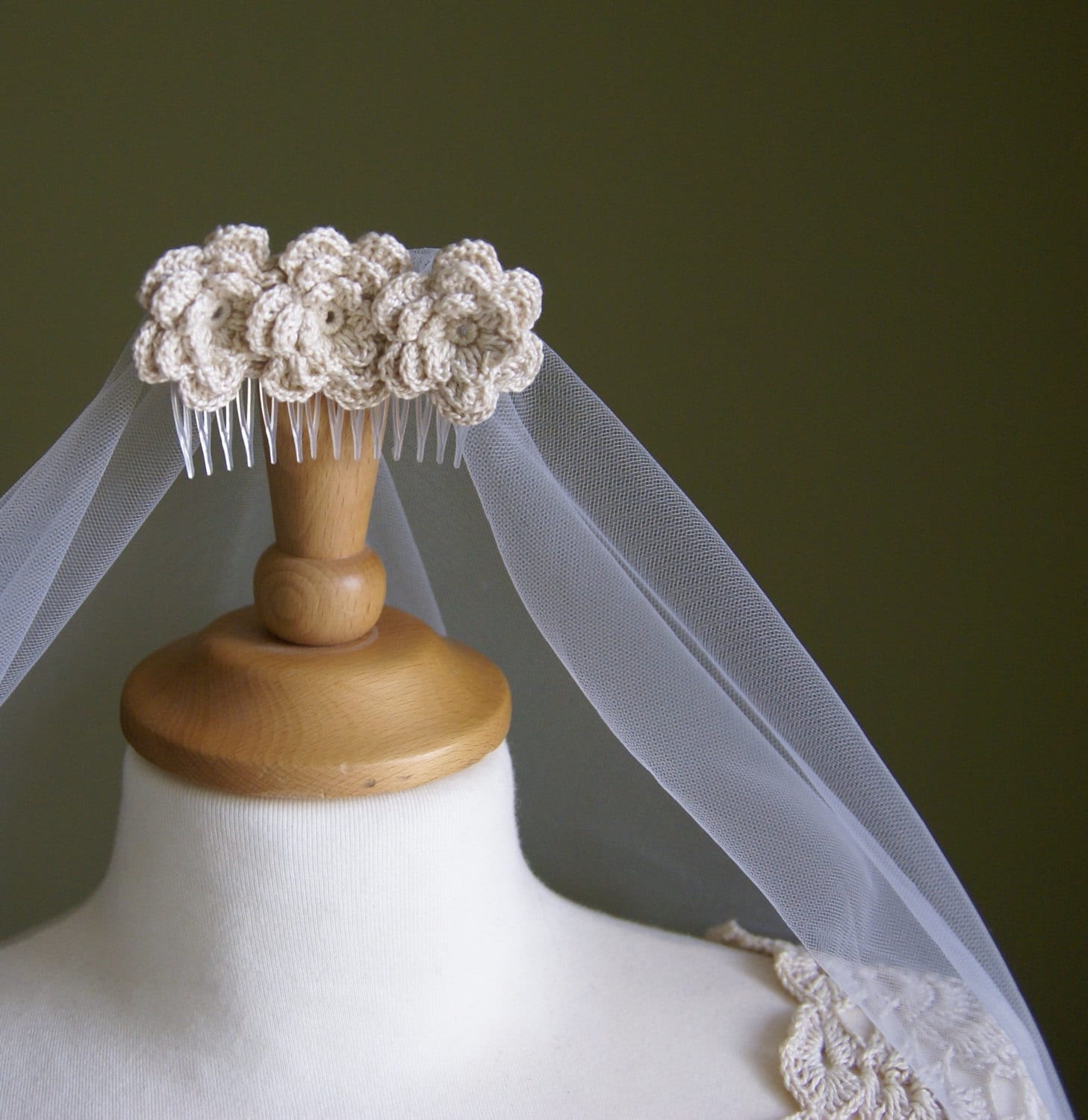 Handmade Crocheted Wedding Long Dress and by MotivesAndPatterns