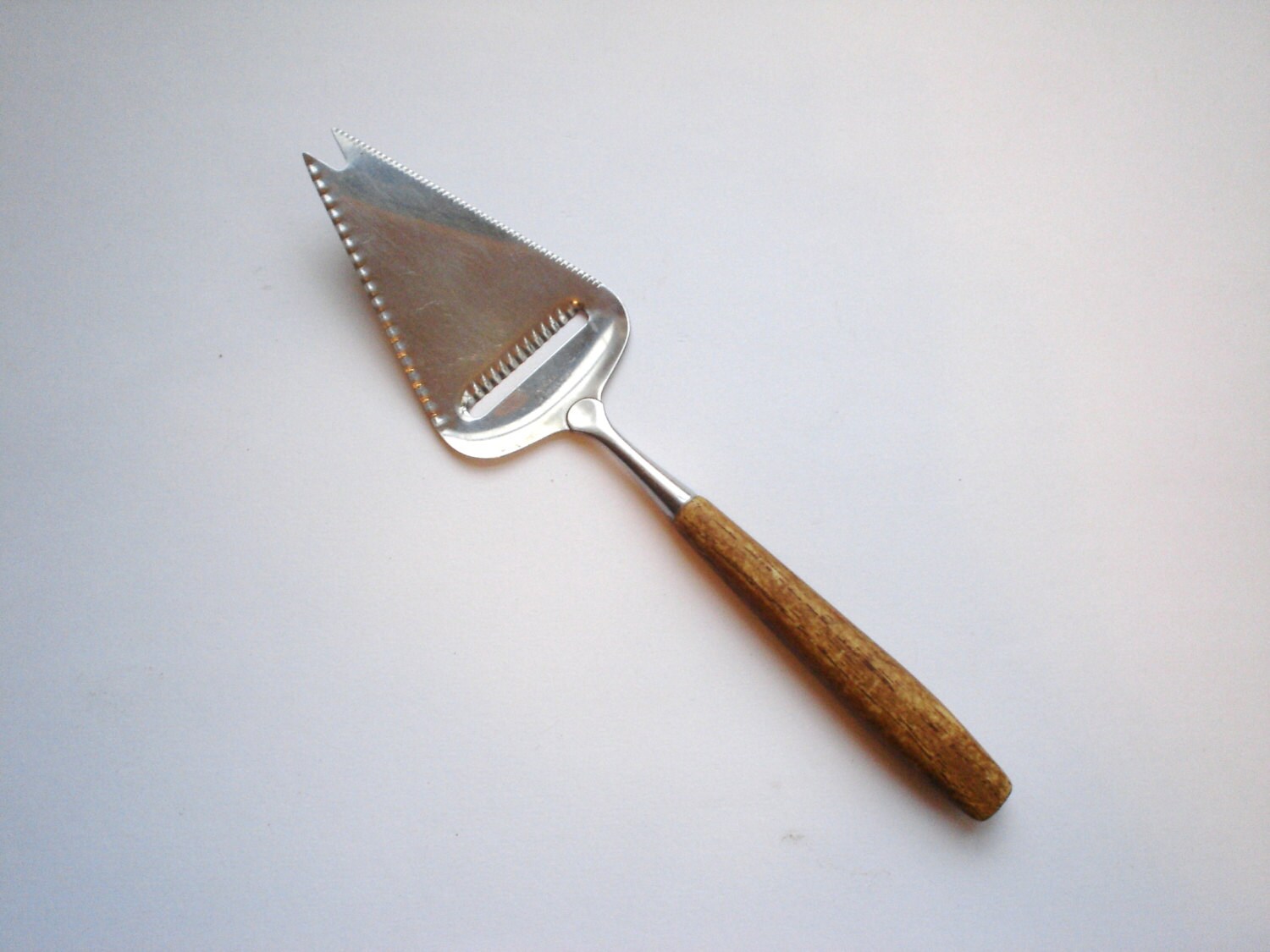 Vintage Cheese Slicer Norway Stainless Steel Wood Handle Retro