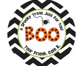 Personalized Stickers, Chevron ,Halloween, spider,Spooky,Kids,Party,Favor stickers,Labels,Sticker Labels Set of 70 Il_170x135