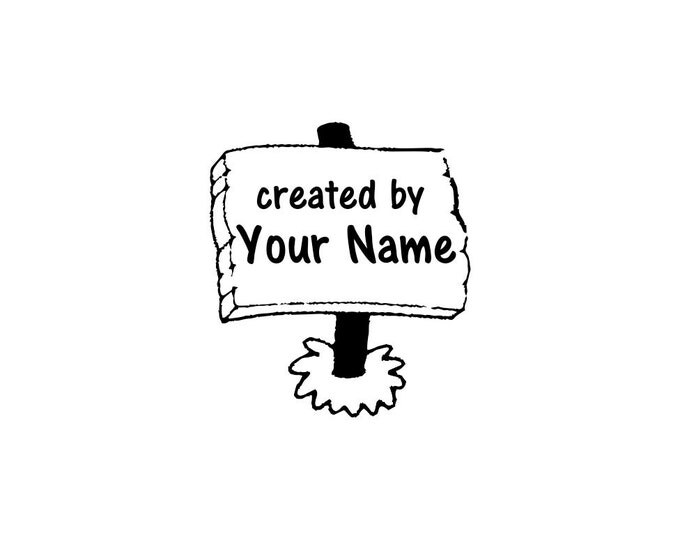 Personalized Custom Made Name Unmounted Rubber Stamps C28