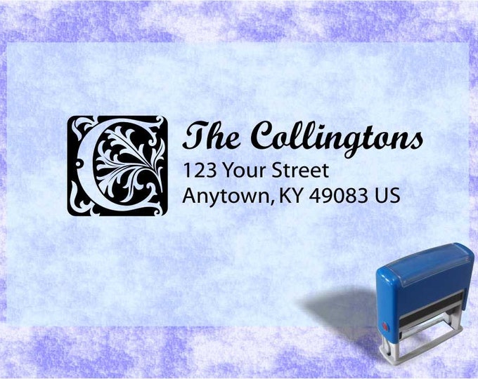 Personalized Self Inking Return Address Stamp - self inking address stamp - Custom Rubber Stamp R126