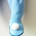 Baby Boy Pompom Footies | Blue Footy Pants | Boys Spring Bunny Footed Pajamas Leggings | Newborn PJs Jammies Coming Home Outfit