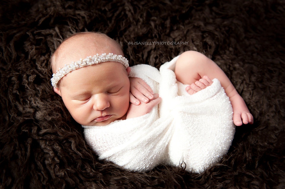 RTS White Stretch Wrap Newborn Photo Props Photography Prop