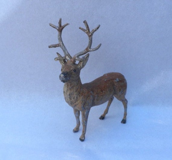 vintage metal deer figurine
