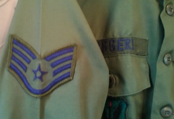 Vintage 1980's US Air Force Uniform Jacket Shirt Tactical