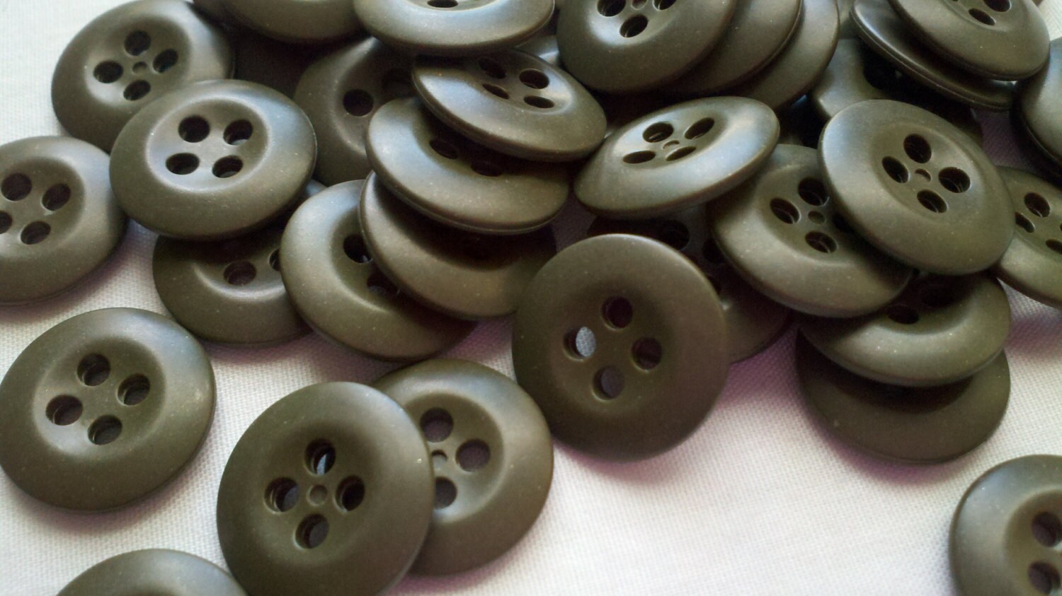 Army Green Colored Buttons 9/16 inch YOU PICK by Boxtreasures