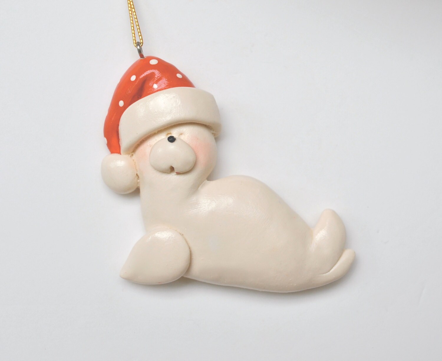 Personalized Christmas Baby Seal Ornament