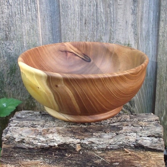 Wooden Bowl Wood Bowl Chinese Elm Wood Bowl EcoFriendly