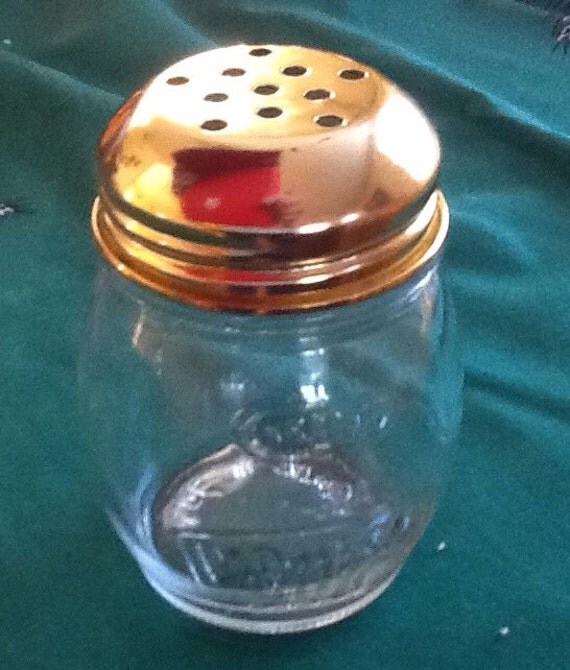 Cheese Shaker with Copper Lid by ContemporaryVintage on Etsy