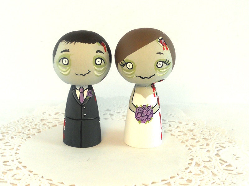  Zombie  Wedding  Cake  Toppers 