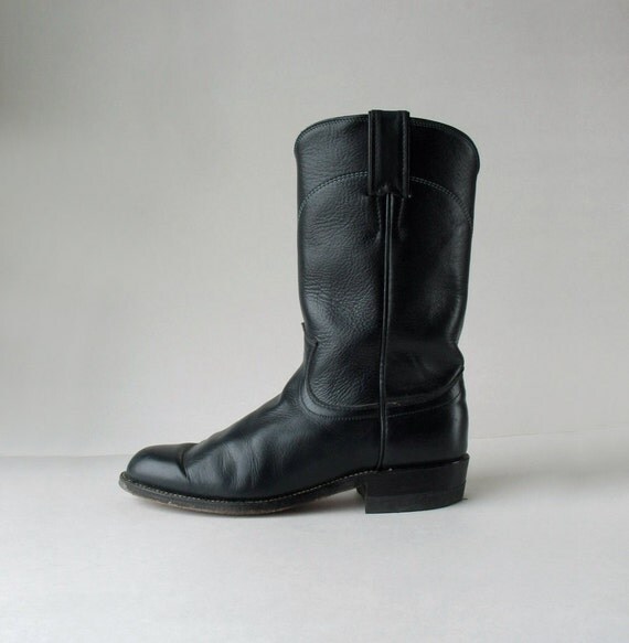 RESERVED Navy Blue Western Boots Cowboy by icouldbegoodforyou
