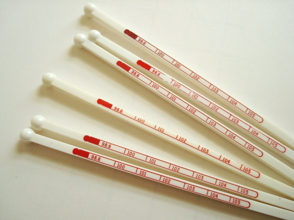 Vintage thermometer swizzle sticks