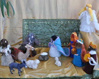 Needle felted Nativity Set / Nativity-Waldorf / 3