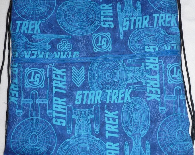 Star Trek Blueprints ships blue: Backpack/tote