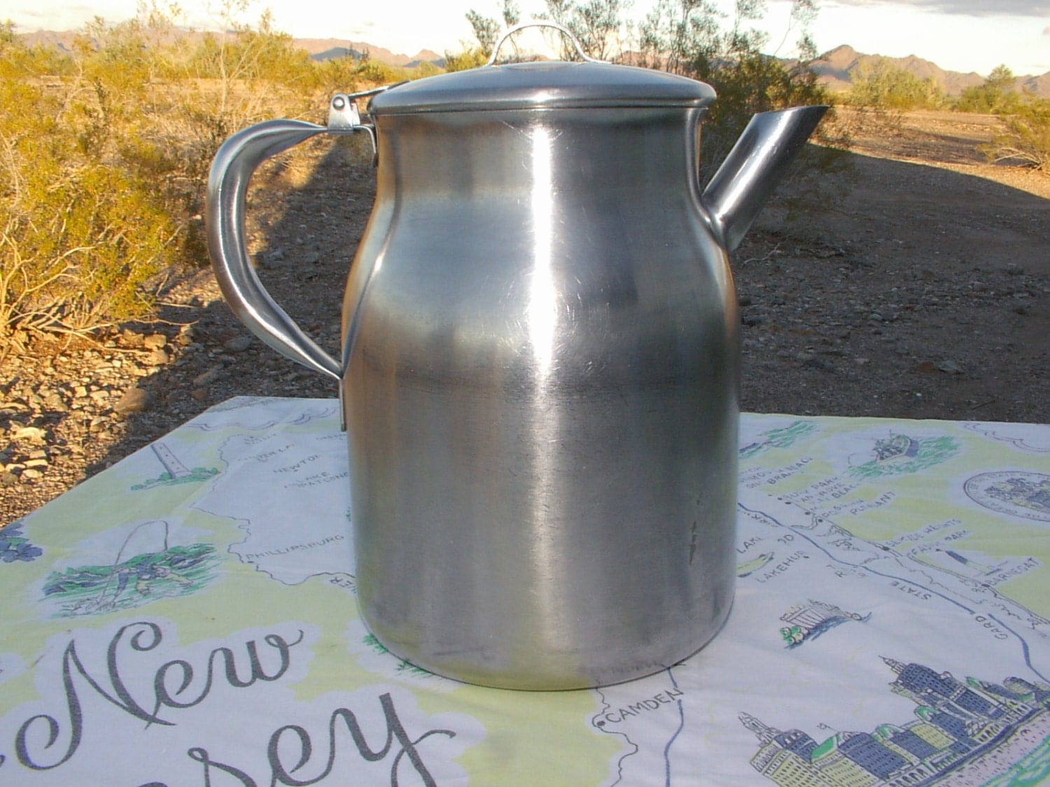 Stainless Steel 1 Gallon Pitcher Lidded Vintage 18/8
