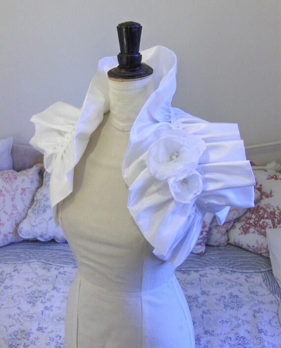 Ivory bridal opera shrug.