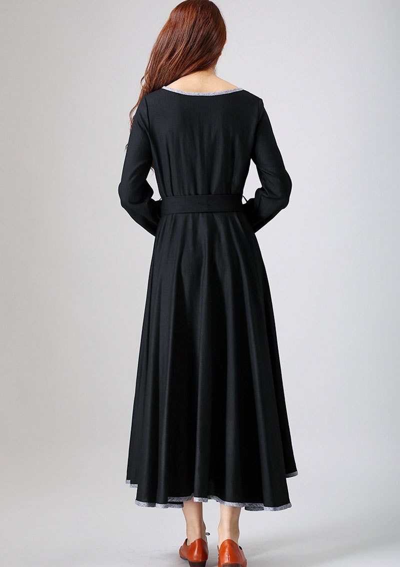 long black dress maxi dress women dresses linen clothing