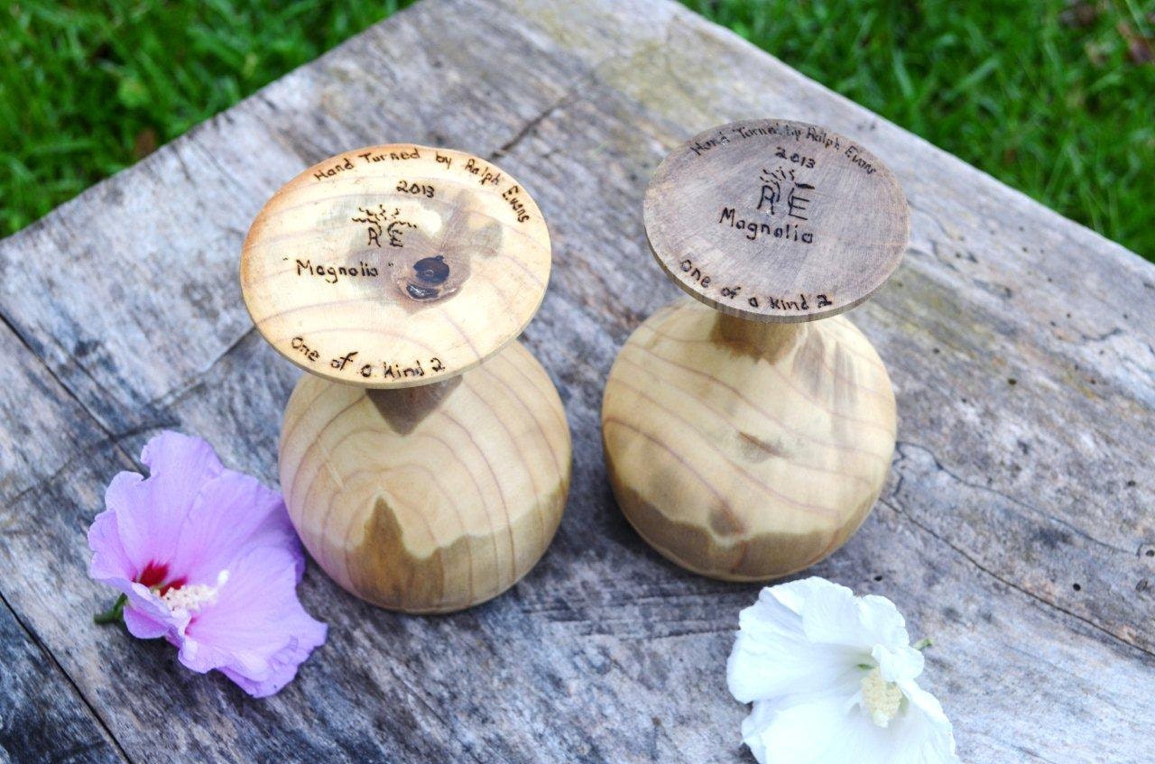 Wood goblets set of two Southern Magnolia by oneofakind2woodbowls
