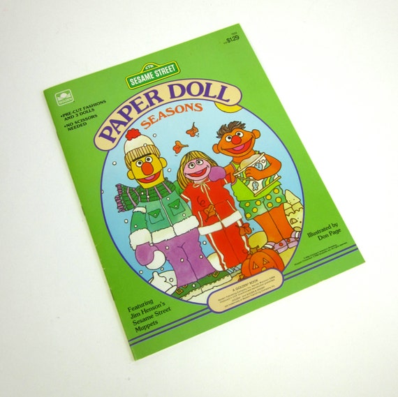 Four Seasons Sesame Street Paper Dolls 1984 by AttysSproutVintage