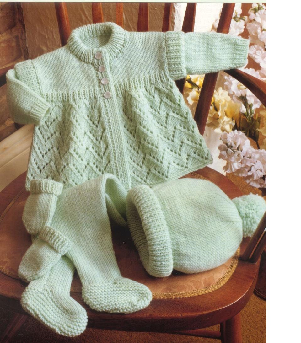 BABY KNITTING PATTERN Baby Coat/Sweater Leggings Hat and