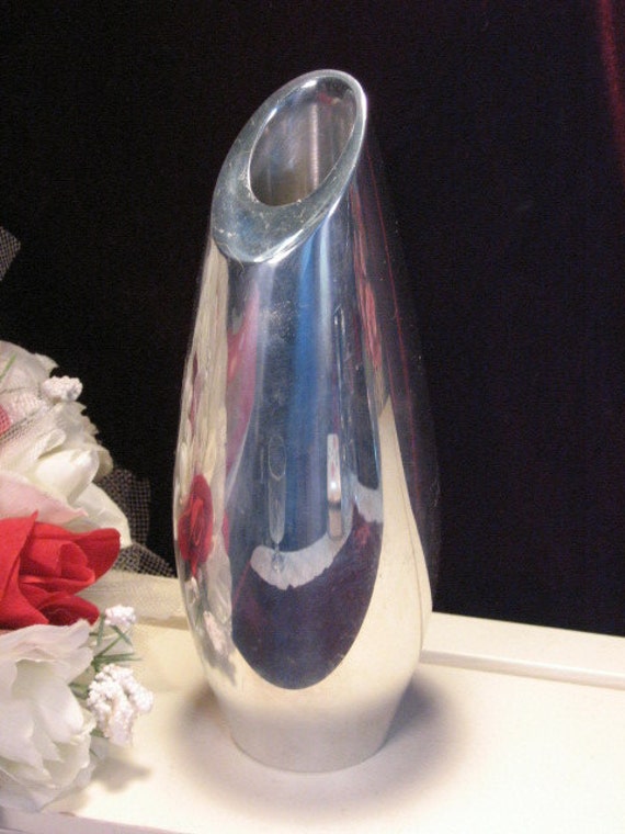 Vintage Nambe Studio Vase Mid Century or Art Deco Style 6071