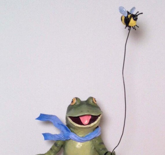 Paper Mache Doll Frog Paper Mache Frog Art Doll Paper