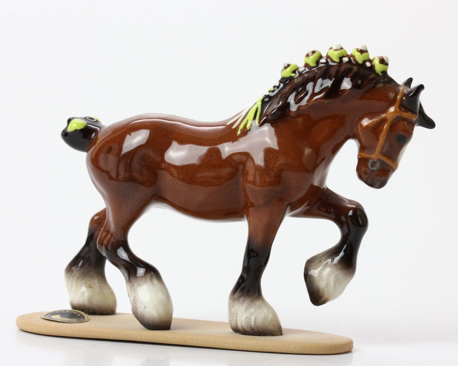 antique clydesdale horse figurine