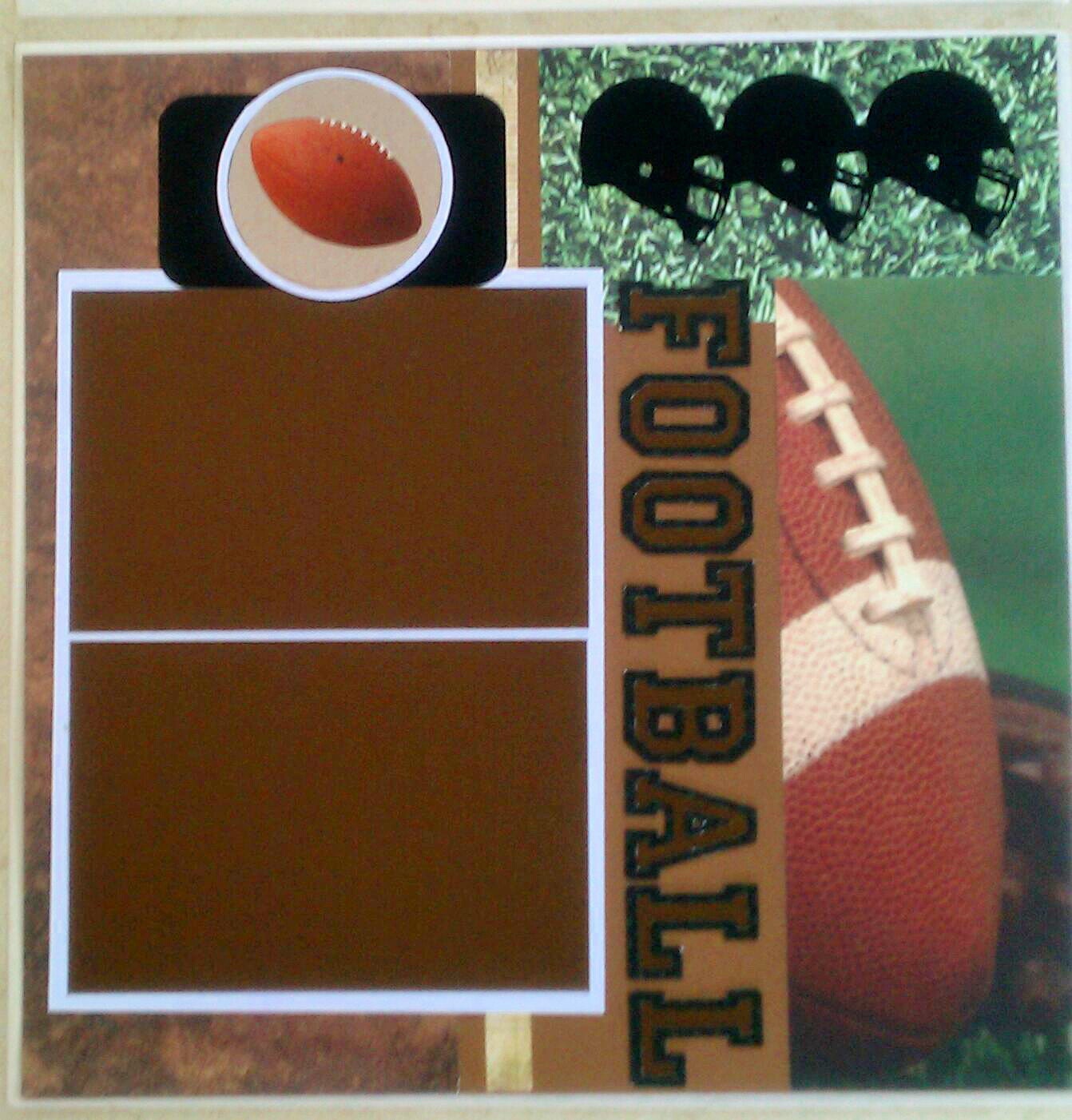 Football 12x12 premade scrapbook layout page by ohioscrapper