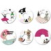 Neo CD Label Stickers / White - 6 sheets (5.1 x 5.1in)