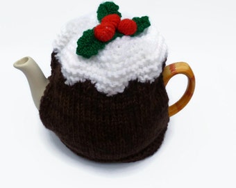 CHRISTMAS PUDDING TEA COZY KNITTING PATTERN KNITTING PATTERN