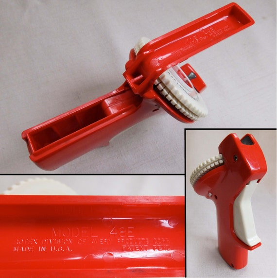 Vintage 1970s Red Astro Label Maker Machine Hand Held