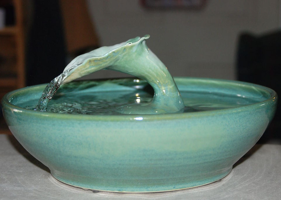 Ceramic Pet Fountain Handmade Foodsafe Calla