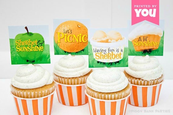 SHERBET & SUNSHINE Lil' Party Tags - DIY Printable Il_570xn
