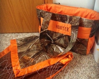Items similar to Beautiful Hunting Camo Diaper bag Set- Made to order ...