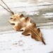 Oak Leaf Necklace, Large Antiqued Copper Plated Leaf Pendant - Long Necklace, Fall Necklace, Autumn Jewelry, Fashion Jewelry