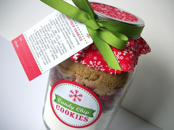 Christmas Cookie Jar Decorations. Cookie mix in a jar recipe