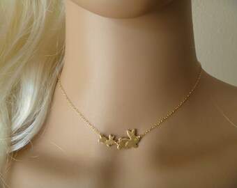 Bunny Necklace - Initial Necklace - Mommy necklace - Family Necklace - Gold or Silver - Mothers day gift
