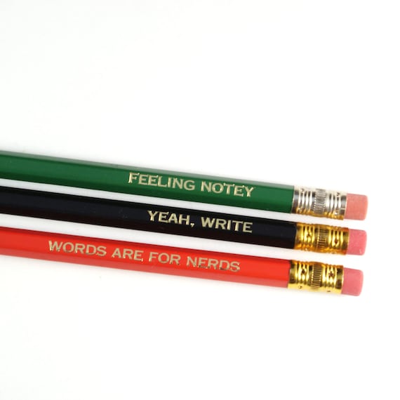 Geek Engraved Pencils Set