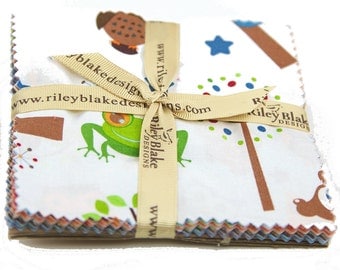 Hooty Hoot Returns 5" Squares Charm Pack by Doohikey Designs for Riley Blake, 22 pieces