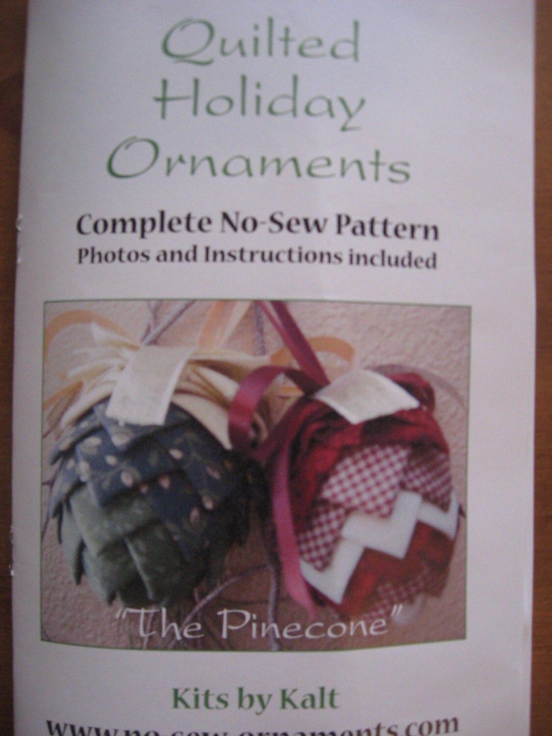 PDF File- Quilted Christmas Ornaments Complete Patten Booklet- Pinecone-PDF File