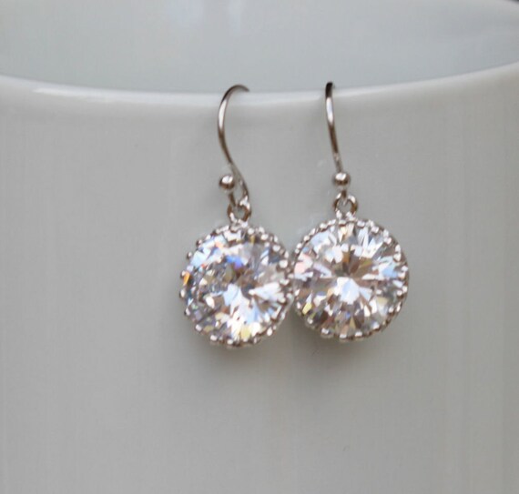 bridal earrings drop crystal bridal earrings bridal by jeweltogo