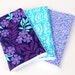 Baby Girl Burp Cloth Set - Chenille and Cotton Burp Rags - Purple, Lavender, and Sky Blue Flowers - Baby Shower Gift - New Baby Present