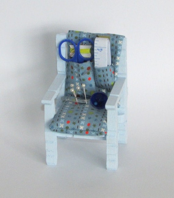 Peg Chair Pin Cushion with Sewing Kit Home by