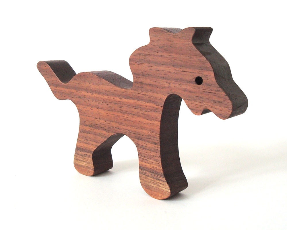 Large Wooden Zebra Waldorf Wood Toy Zoo by OohLookItsARabbit